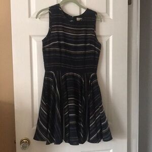 Maison Jules Navy blue Striped dress